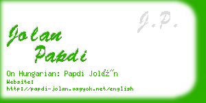 jolan papdi business card